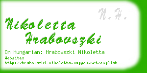 nikoletta hrabovszki business card